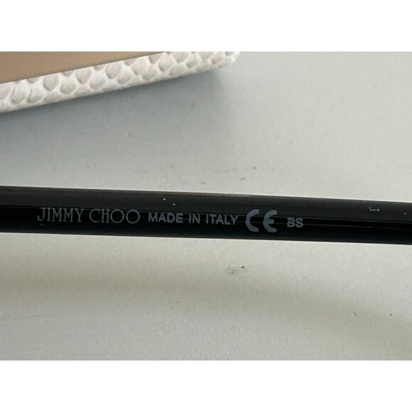 NWB Jimmy Choo Women's Black Gold Crystals Acetate Designer Cat Eye Glasses - Picture 5 of 13